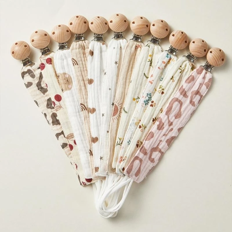 J15U Baby Pacifier Clip Chain Cotton Teether Holder Clip Rope Infants Teething Toy Strap Toy Organiser Belt 30cm view 3