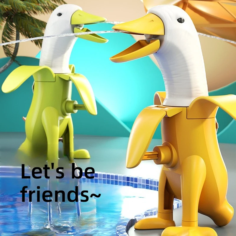 Pistolet na wodę w kształcie bananowej kaczki - Zabawka o dużym zasięgu i pojemności, pistolet na wodę dla dzieci do basenu i na plażę, akcesorium do łazienki