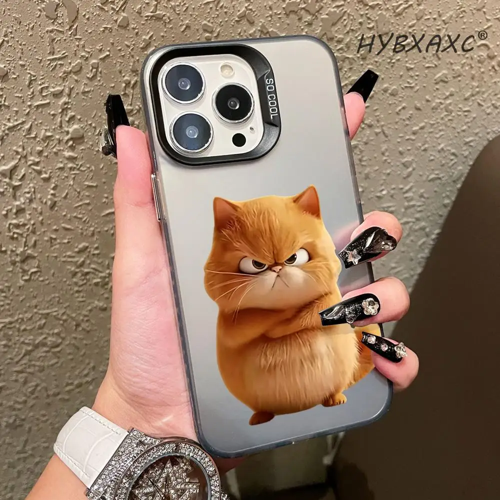 

Funny Cool Cat Silicone Phone Case For iPhone 16 15 14 13 12 11 Pro Max 15 Pro XS XR X 7 8 16 Plus Shockproof Matte Soft Cover