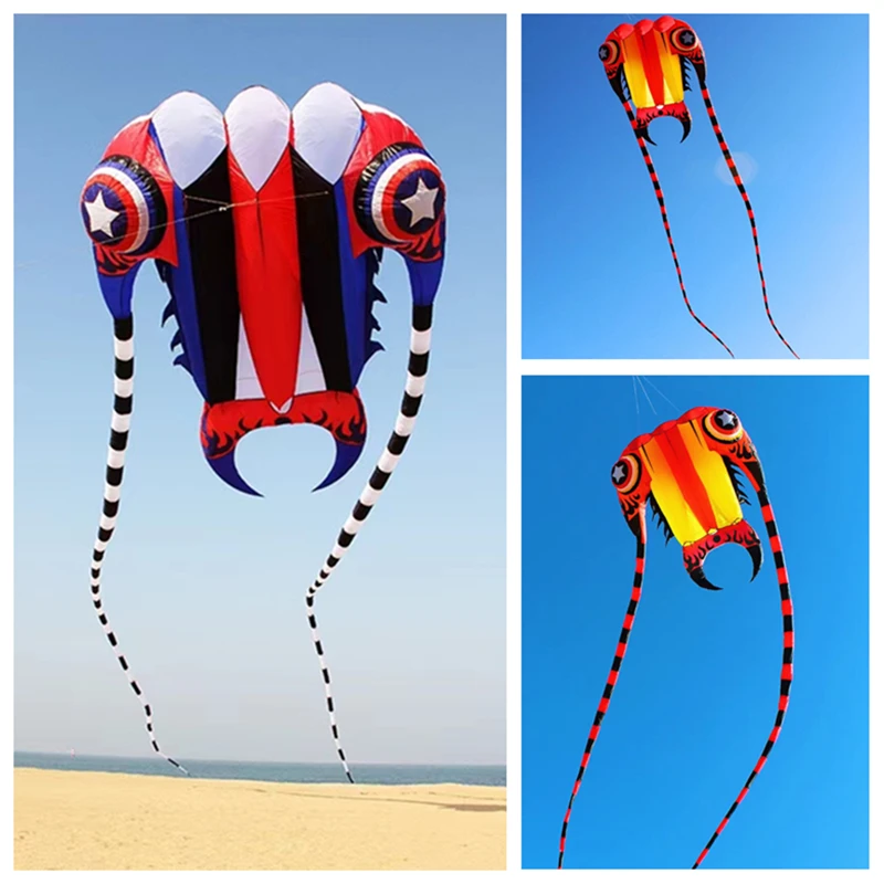 free shipping 16sqm trilobite kite large single line parafoil kite line soft inflatable kite flying toy professional paragliding