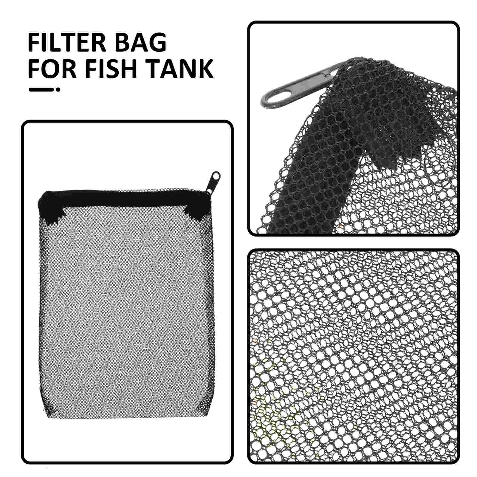 20 Pcs Fish Tank Filter Bag Aquarium Media Zipper Drawstring Sock Wear-resist Filtration Mesh Bags Woolen Net Supplies