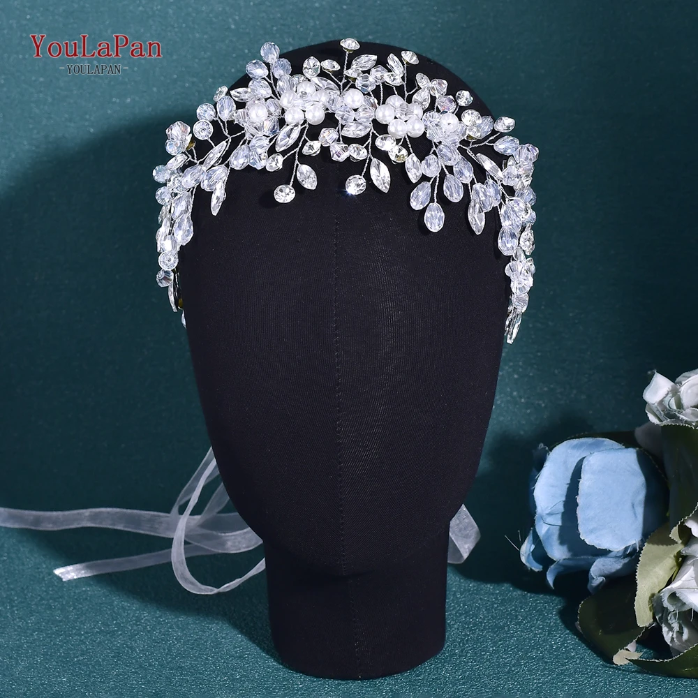 

YouLaPan Crystal Rhinestone Bride Hair Band Luxury Wedding Headband Women Party Hair Style Headpieces Decoration Tiara HP834