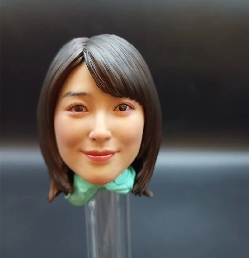 KUMIK 1/6 Japanese Korean Female Celebrities Actress Singer Delicate Head Carving Model Fit 12'' Soldier Action Figure Body Doll