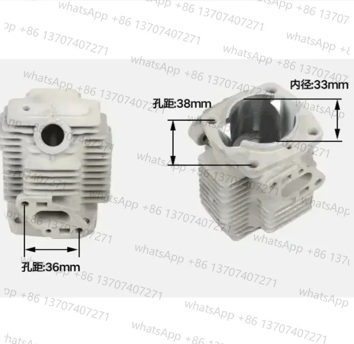 Conjunto de Cilindro para Roçadeira TU26 1E33F 33MM para Motor NAKASHI L26M - Peças para Roçadeiras e Aparadores de Grama