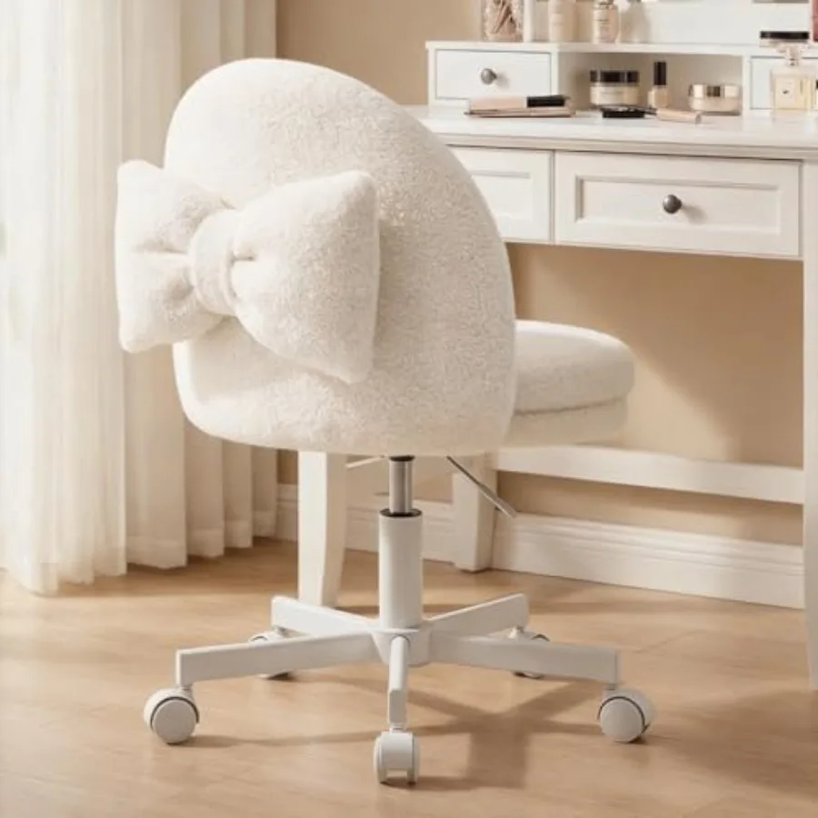 

Velvet Tall Office Chair with Wheels Vanity Chairs with Back Versatile Height Use: Office to Bar Stools Small Ergonomic Comfy A
