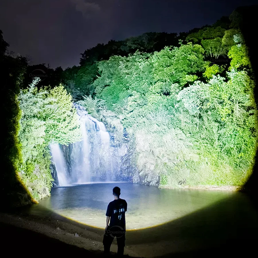 Super 1000W High Power Flashlight Ultra Bright Tactical Torch Zoom Long Shot 4km Flashlights Rechargeable Light Camping Hunting