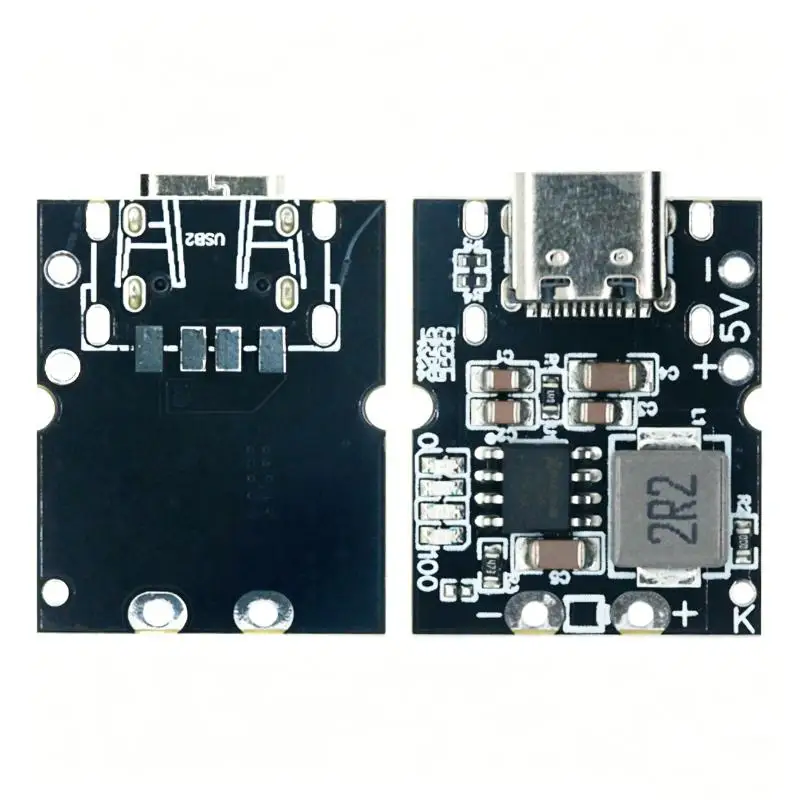 1Set Power 4.2V 4.35V 18650 Lithium Battery Charging Protection Board Type-C USB 5V 2A Charge Discharge Module Boost Converter