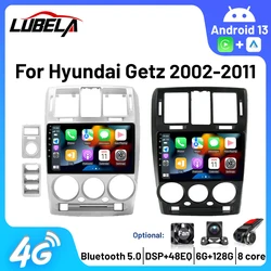 4G Android 13 радио для Hyundai Getz 2002 2003-2011 DVD WIFI автомобильный стерео Мультимедийный Плеер Carplay Авто GPS навигация 2DIN DSP