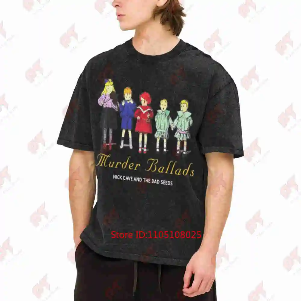 Nick Cave And The Bad Seeds Murder Ballads Vintage Washed Tee Pure Cotton T-Shirt