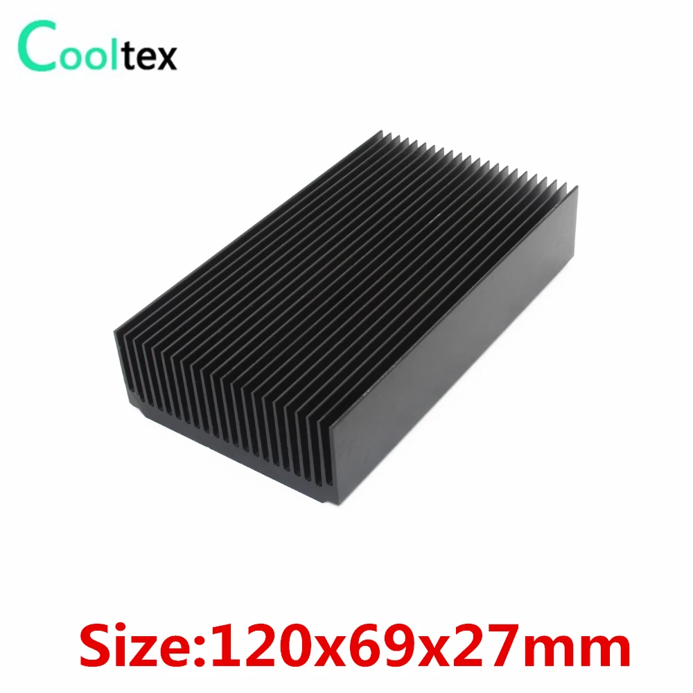 120x69x27mm Aluminum heatsink radiator High power black Heat Sink for electronic Chip LED COOLER cooling