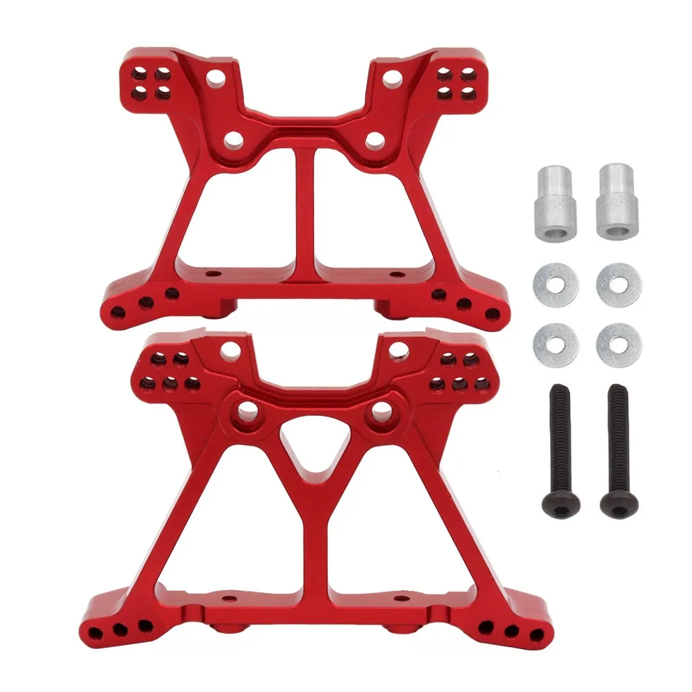 Aluminum Metal Front & Rear Shock Tower Set 6838 6839 for Traxs 1/10 Slash 4x4 4WD RC Car Replacement Upgrade Parts