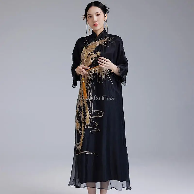 2024 cinese vintage tradizionale abito cheongsam qipao elegante abito da festa orientale retro miglioramento Vietnam ao dai dress a42