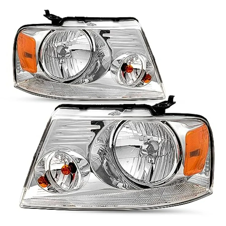 

Фара в сборе для пикапов F150 2004-2008 годов и Lincoln Mark LT 2006-2008 годов, для пассажирской и водительской стороны, с хромированным корпусом и A-образным элементом.