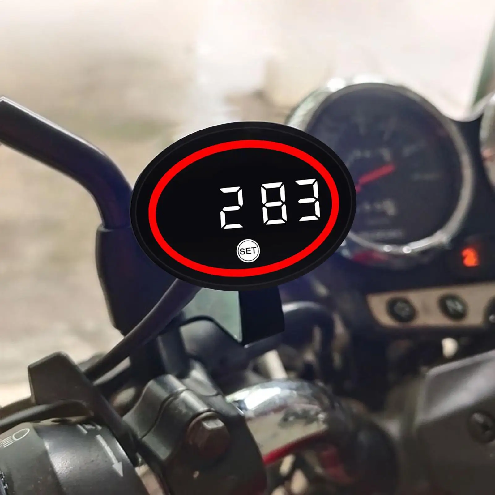 Motorcycle Clock Smart LED Display Motorbike Voltage Temperature Meter For Women Teens Cycling Enthusiasts Commuting Urban Road