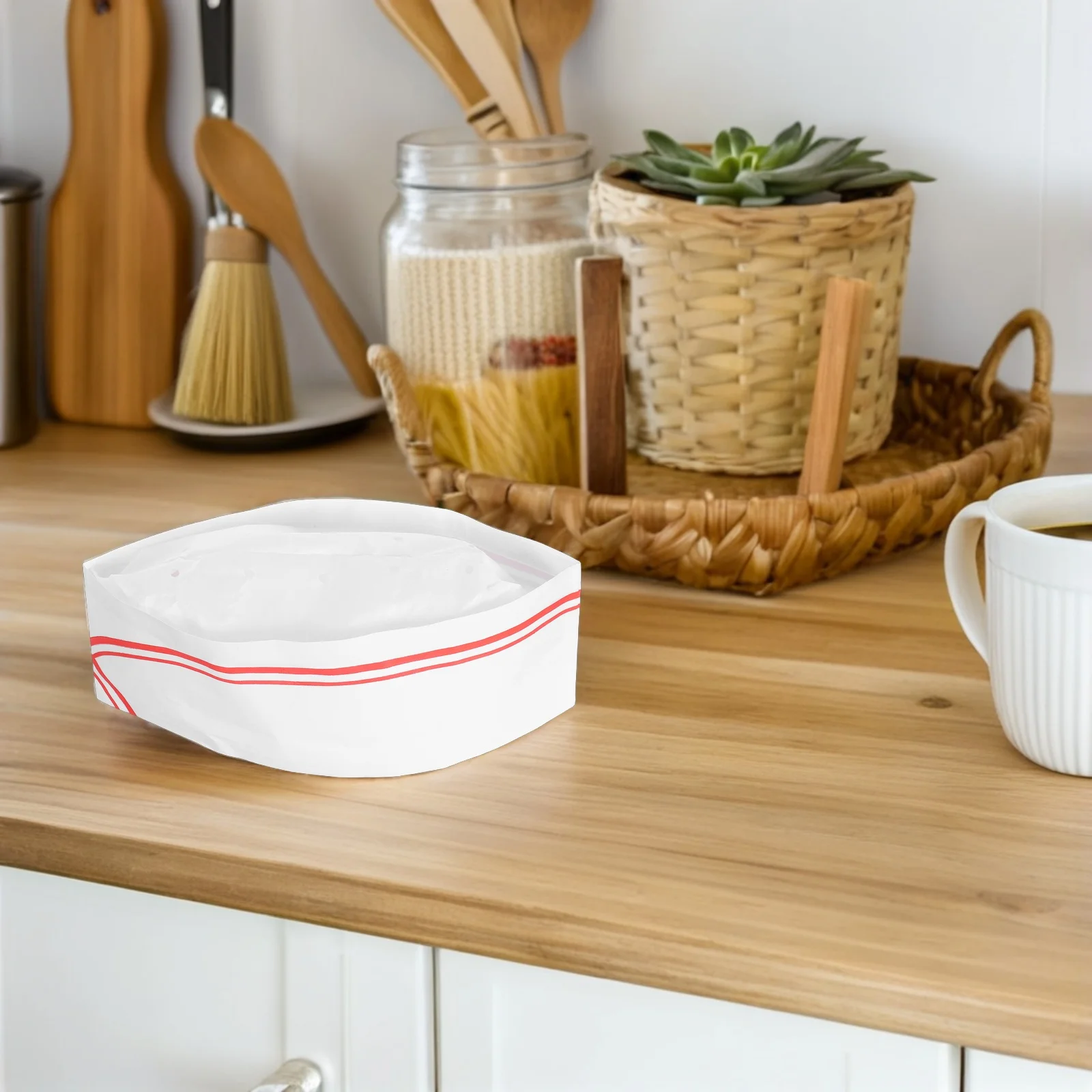 Gorro de Chef de 40 Uds., Material duradero, Ideal, profesional, para hornear en casa, Catering, escuelas, colegios, sombrero desechable de papel, cómodo