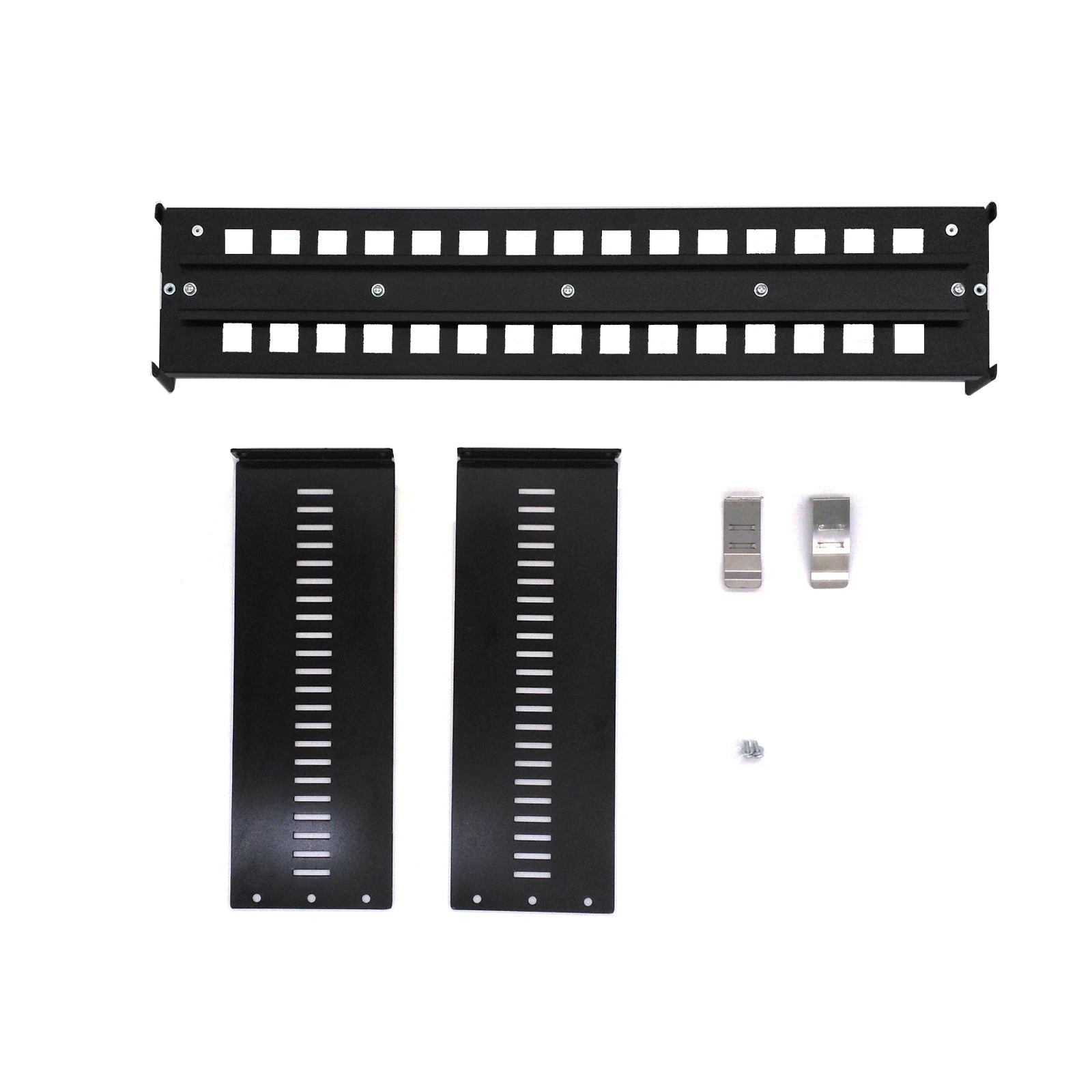 طقم السكك الحديدية Rackmount DIN مقاس 19 بوصة، تصميم قابل للتعديل، هيكل متين من سبائك الألومنيوم #4