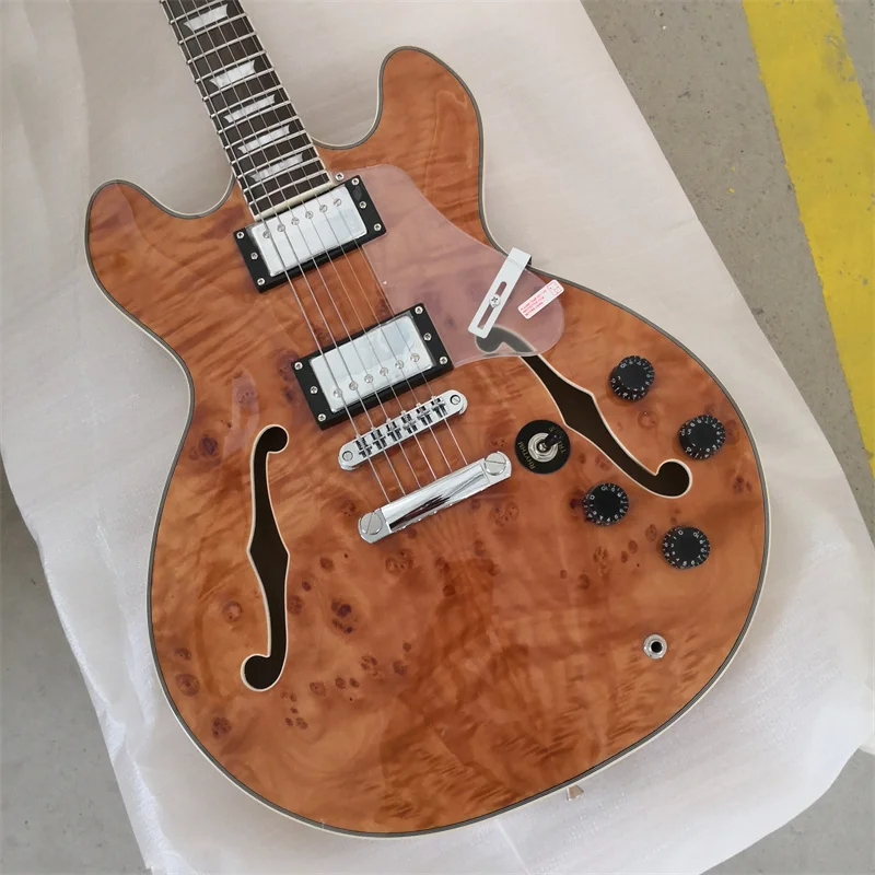 Hollow Electric Guitar 6 Strings 22 Frets Classic Make Maple Humbucker Pickups Rosewood Fingerboard Custom Color Factory Outlet