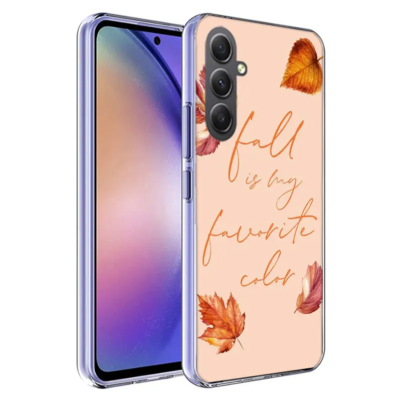 Zucca lanterna Halloween Maple leaf Cover Phone per Samsung Galaxy A70 A50 A40 A30 A20E A10 A71 A51 A41 A31 A21S A11 A9 A8 A6 P