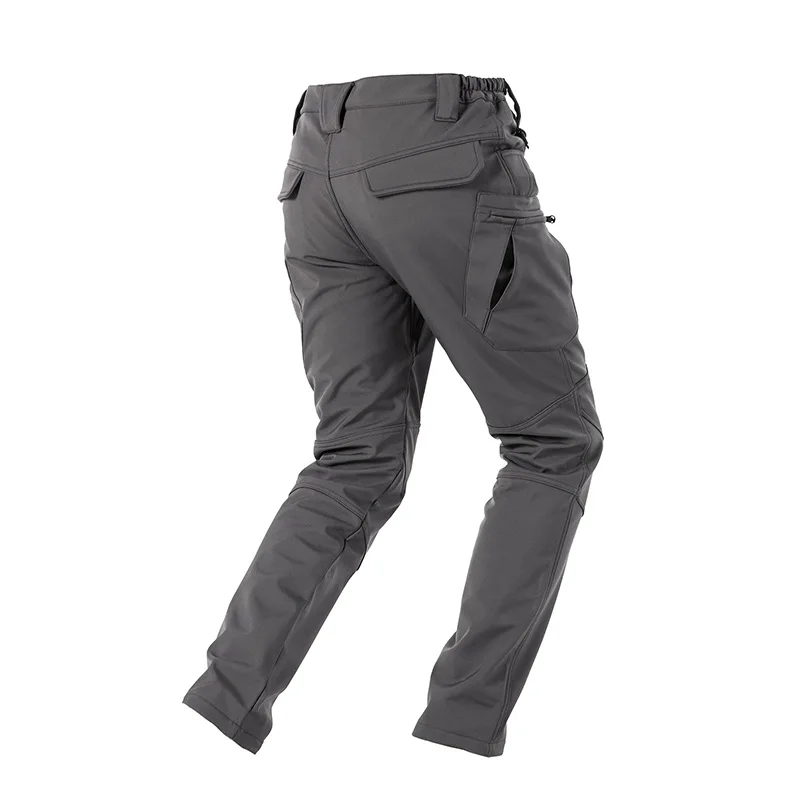 Mens Outdoor Softshell Trousers Windproof Waterproof Warm Military Camping Multi Pocket Casual Pants