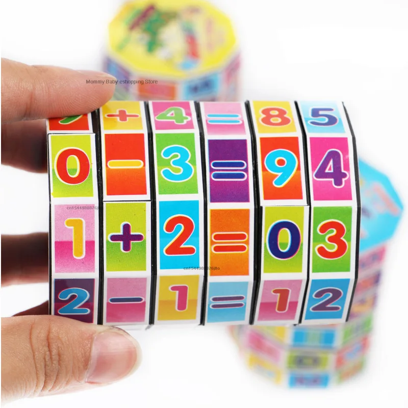 Children Mathematics Numbers Magic Cube Toy Montessori Puzzle Game Kids Learning Educational Math Block Calculate Game