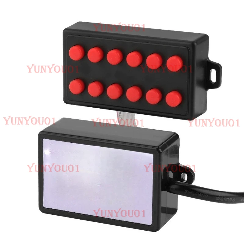 For Twelve-tone Car Horn, Multi-color Speaker, 12 Control Boxes with Button, Air Horn, Lantern Control