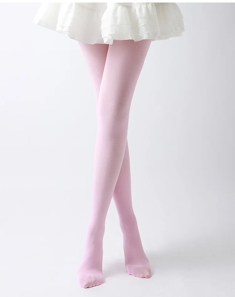 Ballett-Tanzstrumpfhose für Damen, Frühling/Herbst, Bonbonfarben, Dünne Ausführung, Modische Samtstrumpfhose – Detail 7