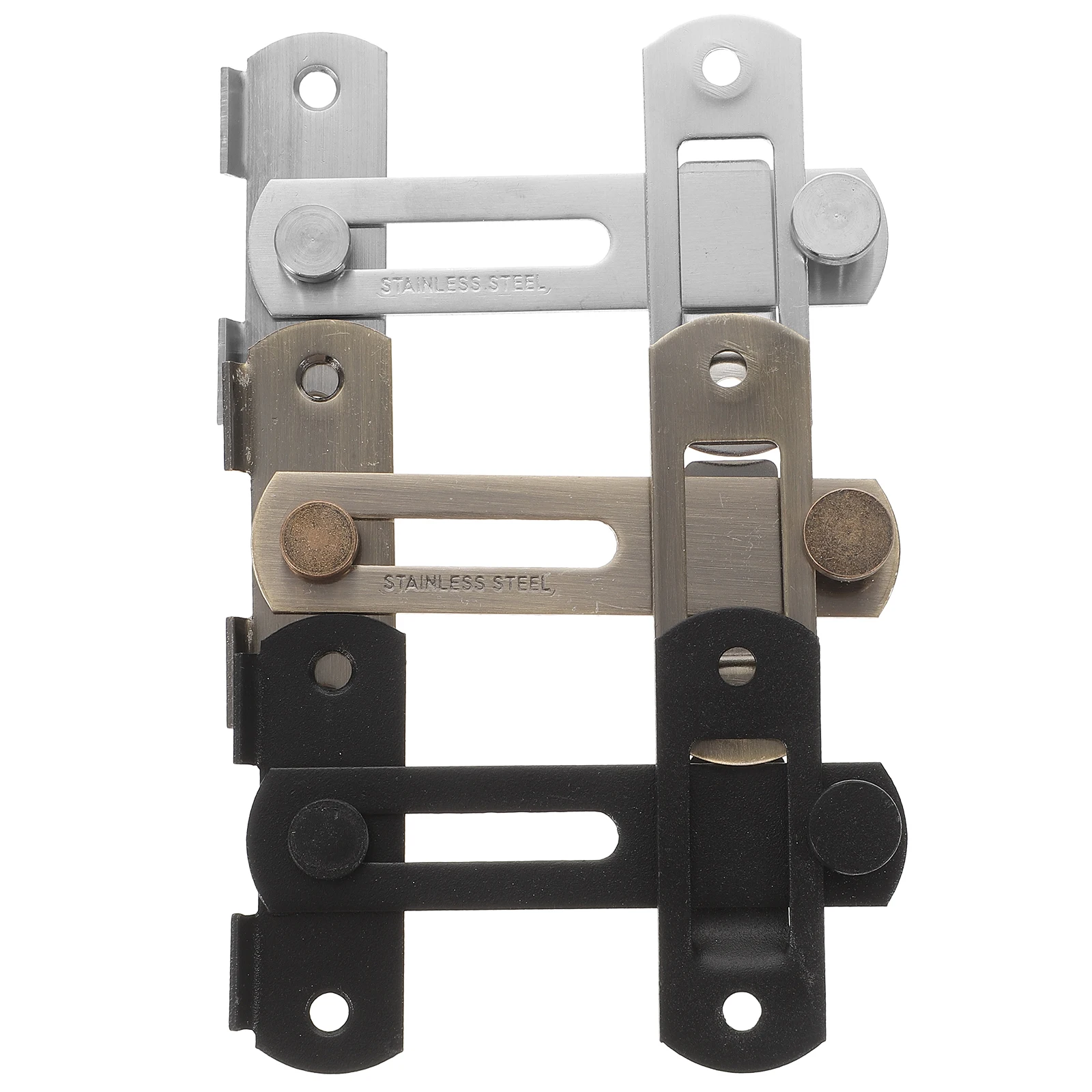 3 قطعة 90 درجة مزلاج الفولاذ المقاوم للصدأ بوابة مزلاج ل سياج خشبي الحظيرة قفل الباب المشبك قفل أمان الحمام باب المرآب غلق بمشبك