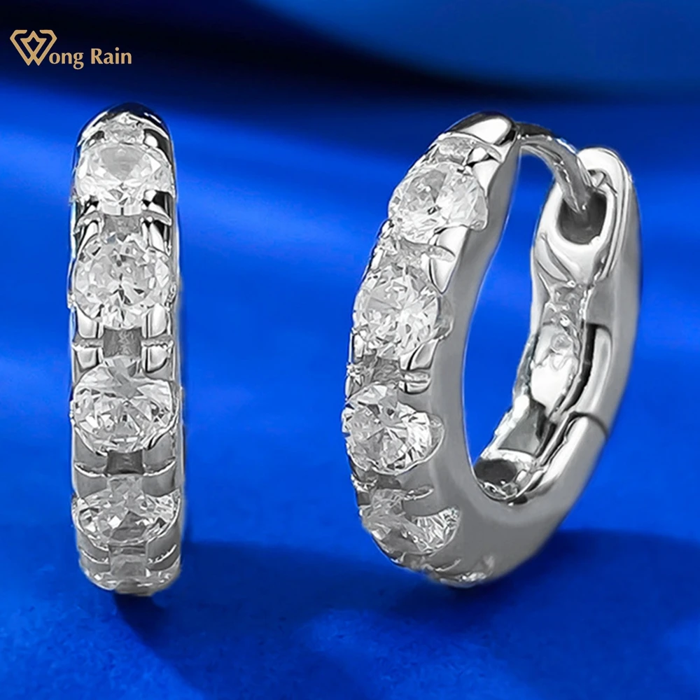 wong rain round cut lab sapphire hoop brincos para mulheres pedras preciosas espumantes 100 925 sterling silver presente de joalheria fina atacado 01