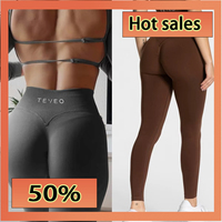 TEVEO Leggings Joggings Women Seamless Yoga Pants High Quality Gym Leggings Ribbed Fitness Pants High Stretch Fitness Tight