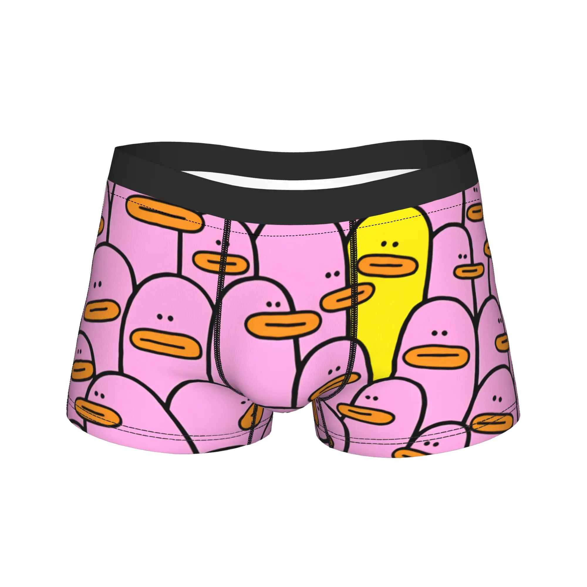 

Cute Yellow Duck Shorts Briefs Underwear Quality Man Classic Trunk Printing Oversize Panties