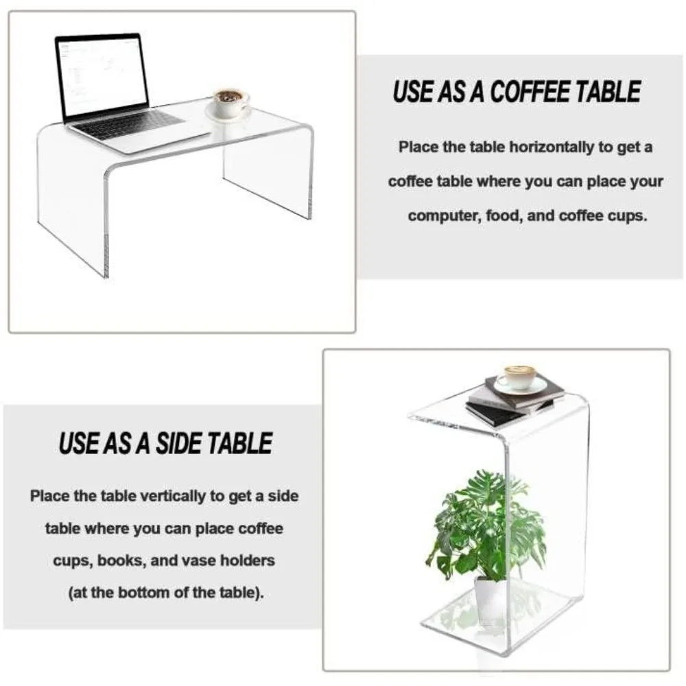 Small Acrylic Coffee Table, 24