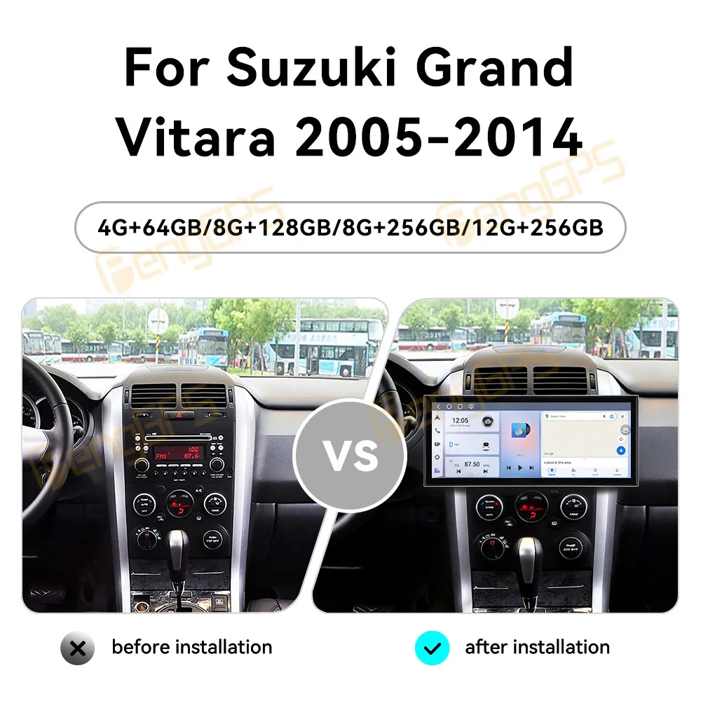 Car Accessories Radio For Suzuki Grand Vitara 2005-2014 Android GPS Navigation Multimedia Stereo Receiver Head Unit Offline
