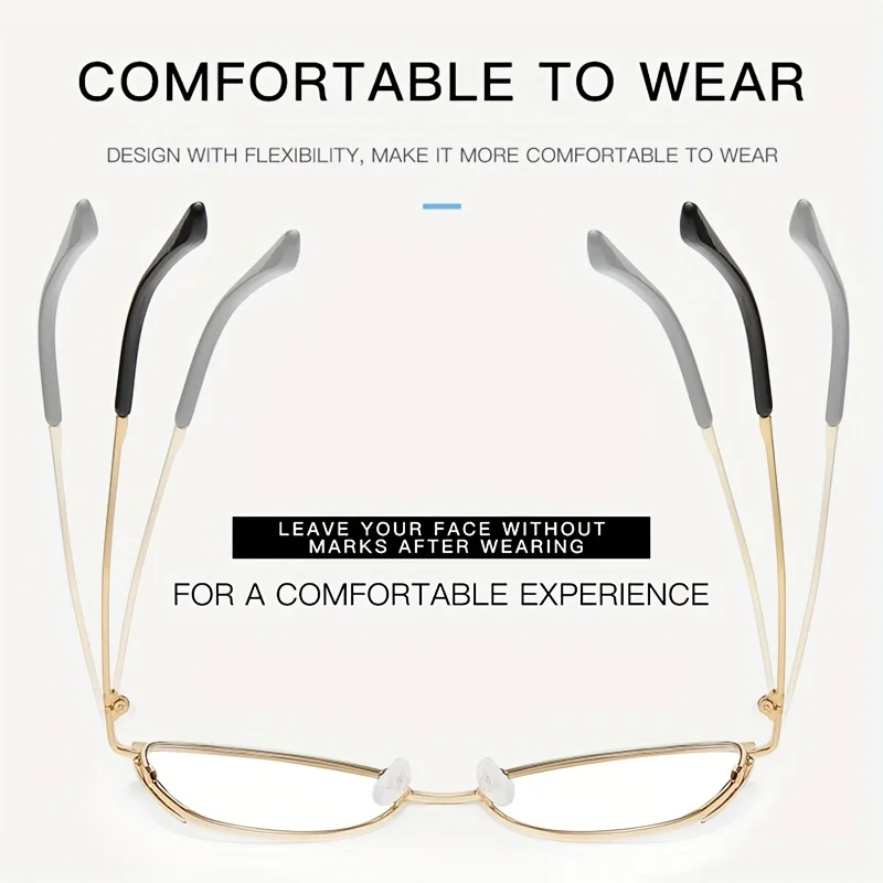 نظارات حجب الضوء الأزرق بإطار معدني للجنسين على طراز الفراشة، نظارات عصرية للرجال والنساء