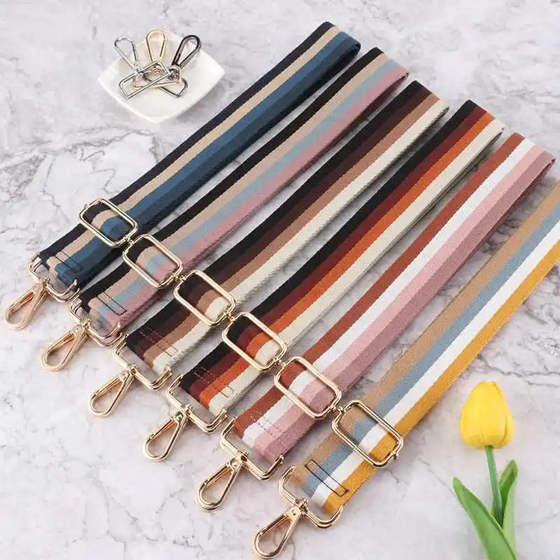 New Style 38MM Simple Water Cup Strap High Aesthetic Student Cute Straw Backpack Strap Nylon Material Urban Minimalist Stripe...