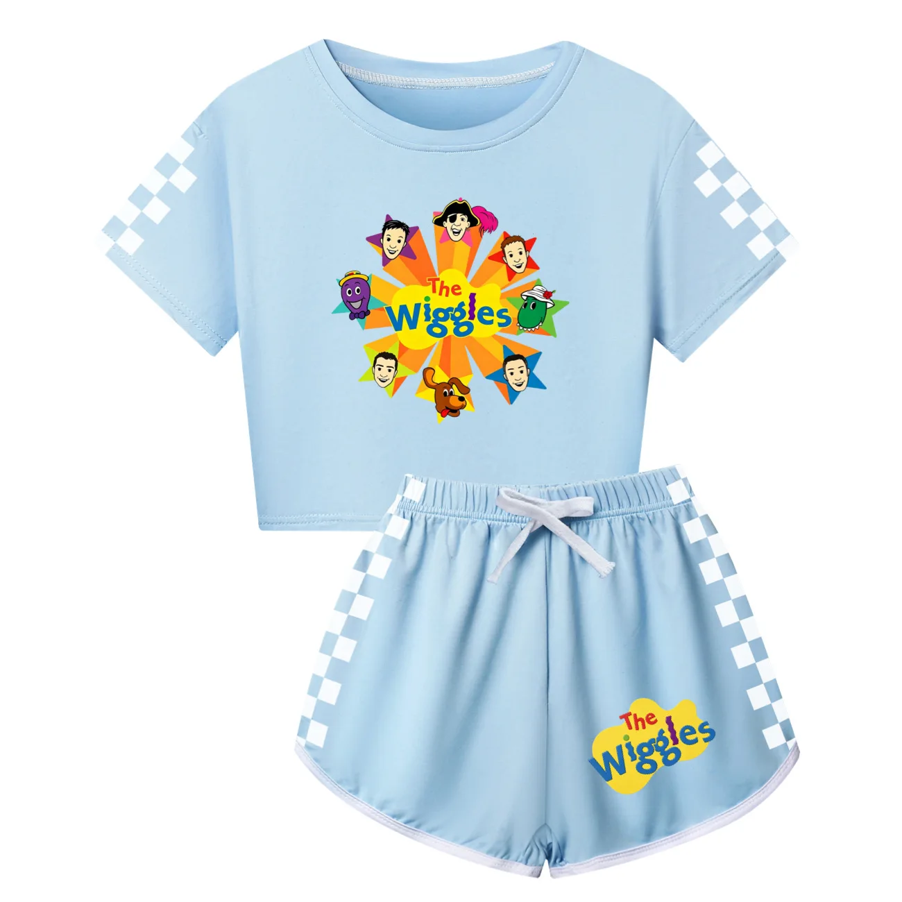 The Wiggles Jungen-Kleidungssets, Kinder-T-Shirts, Shorts, 2-teiliges Set, Teenager-Mädchen-Trainingsanzug, Baby-Outfits, Anzug, Urlaubsgeschenk 5748 – Detail 7