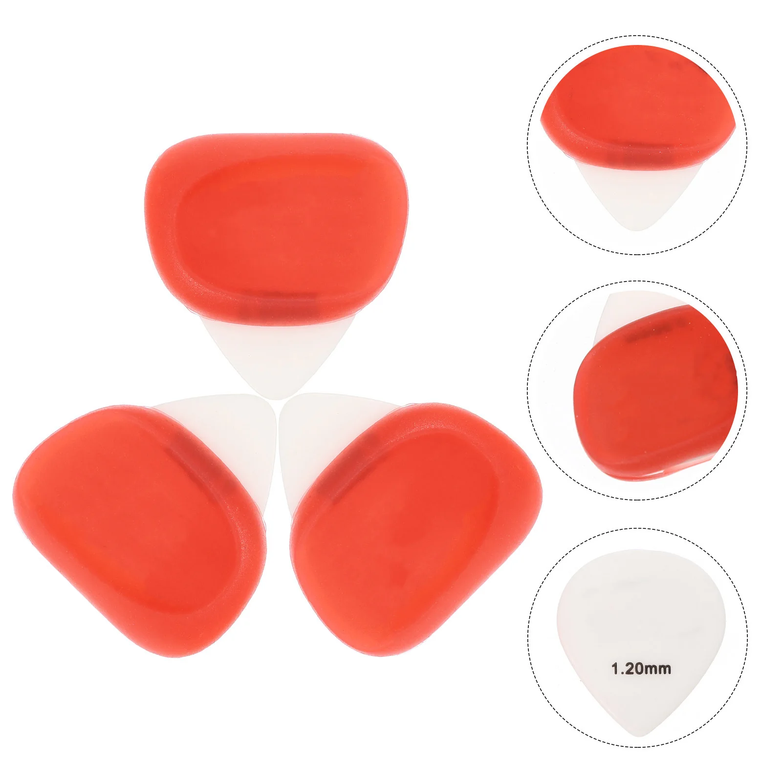 

1Set Portable Silicone Guitar Picks Non-Slip Durable Guitar Accessories Set with Comfortable Grip and Protective Pick Cover