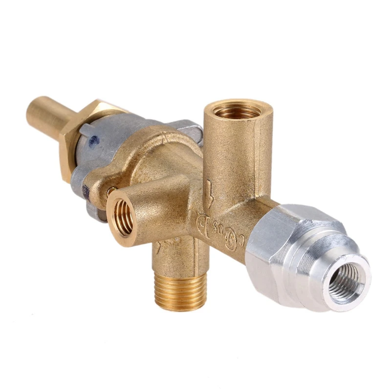 

Safety Brass Patio Heater Main Control Valve With Pilot Port Fit For Low Pressure Gas Patio Burner Connection