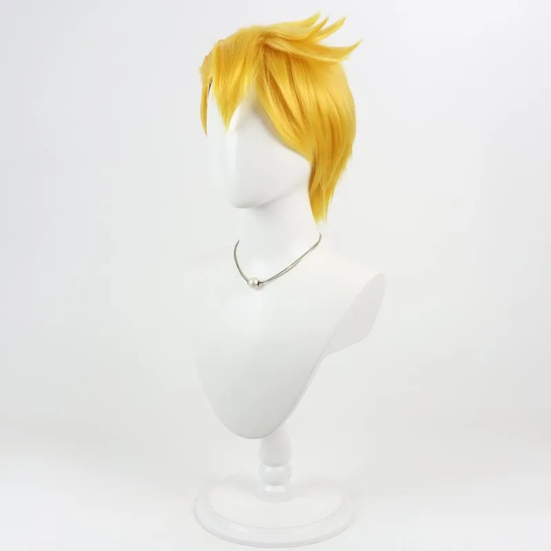 Anime Daemons of the Shadow Realm Yuru Cosplay Wig Yuru Yellow Short Hair Rose Net For Hallowmas Party