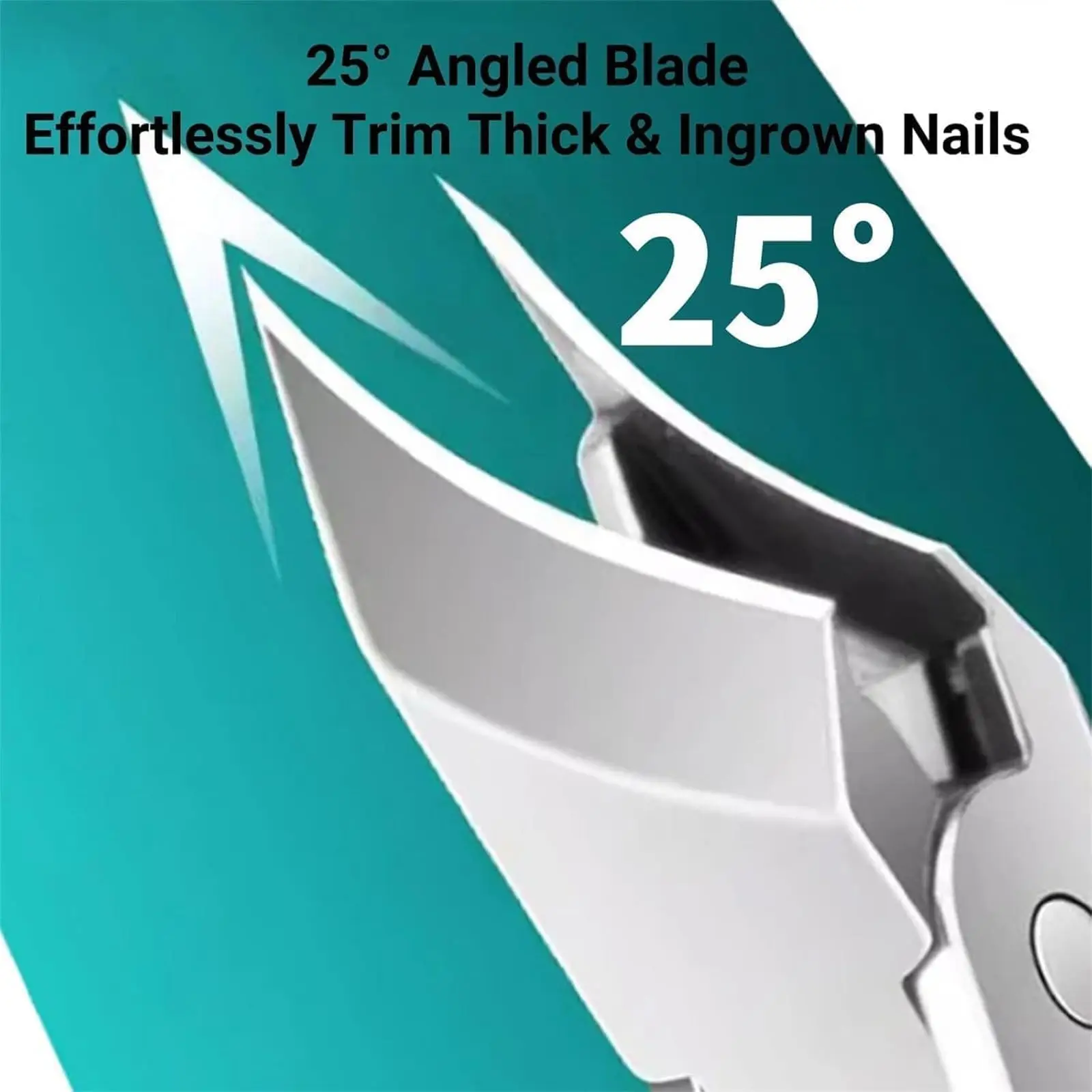 Toenail Clipper Straight Blade for Ingrown Thick Nails Stainless Steel Sharp Pointed Tip Pedicure Nail Clippers Manicure Tools
