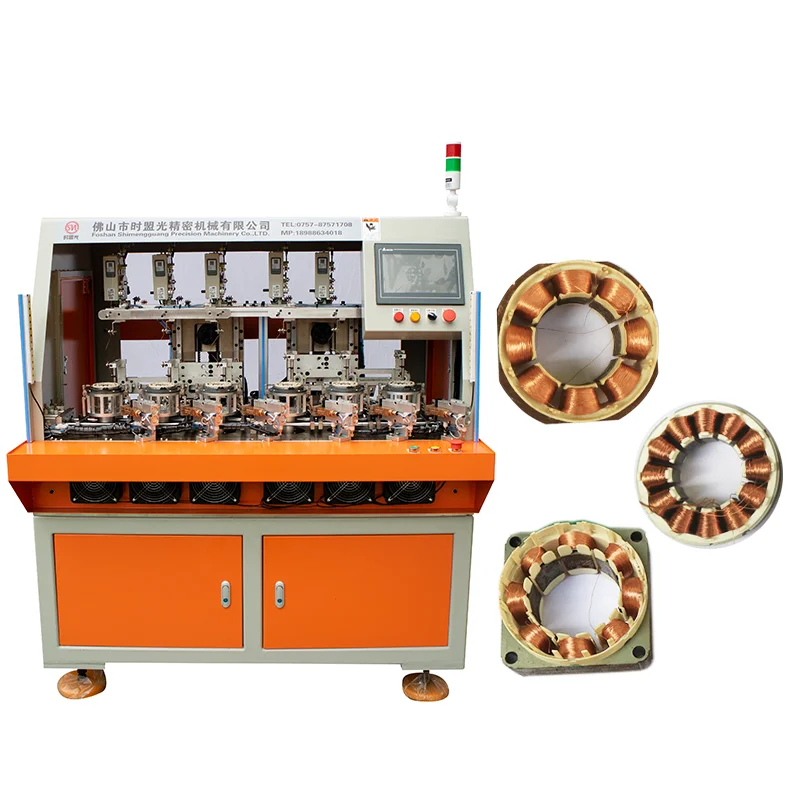 Low Noise Automatic CNC Motor Coil Winding Machine 6 Inner Stator Coil Winding Machine