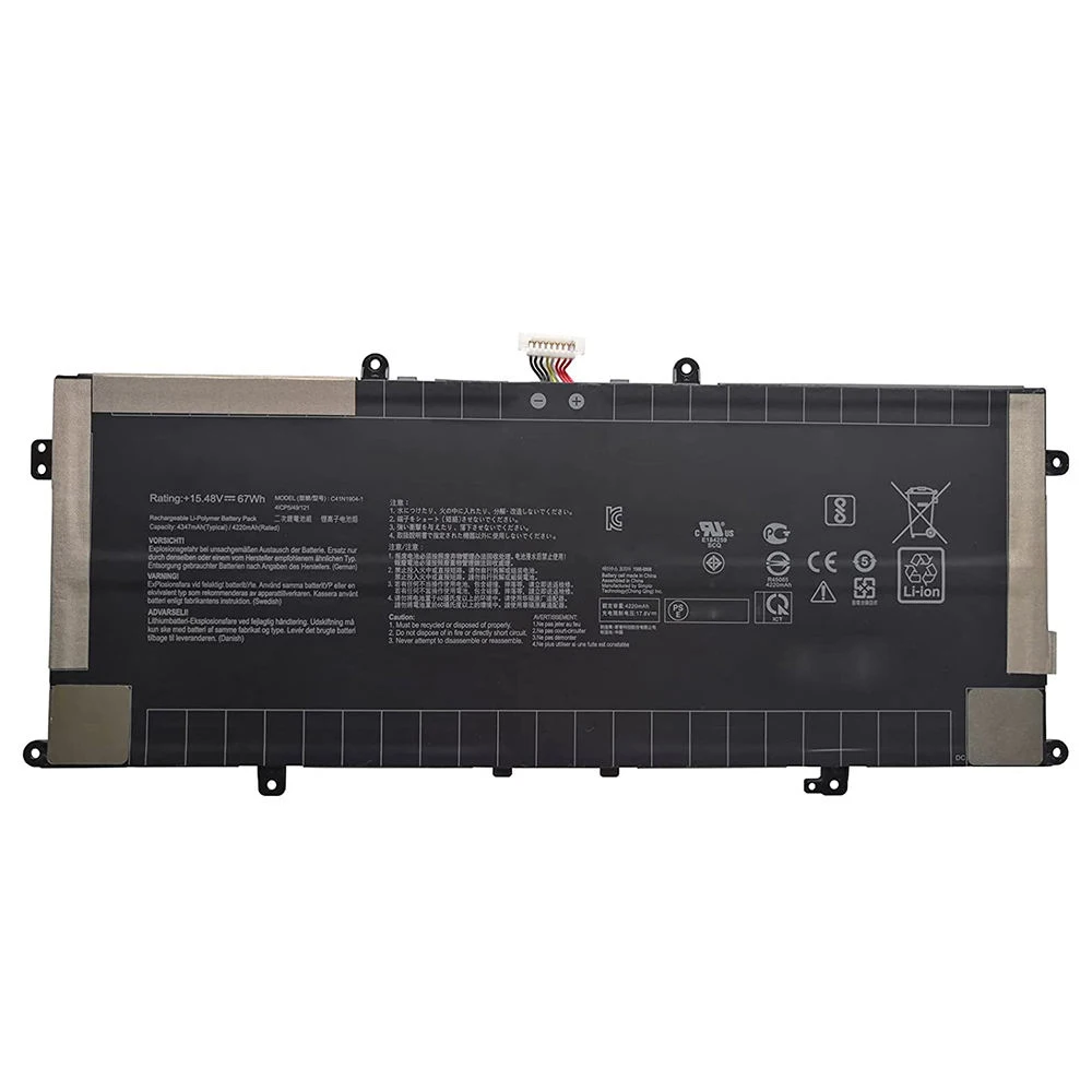 Imagem -05 - Genuíno Original C41n19041 15.48v 67wh Bateria do Portátil para Asus Zenbook 13 Ux325ja Ux325ea Ux363ea C41n1904 Novo
