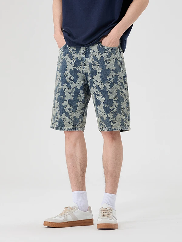 

Мужские джинсы American Sle Denim: модные повседневные свободные прямые джинсы с высокой талией в стиле ретро, трендовые, средней длины