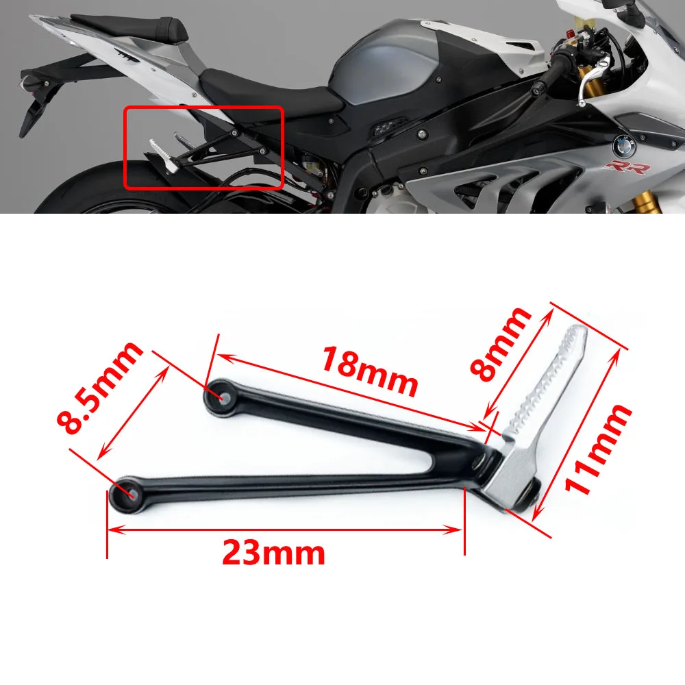 Per BMW S1000RR S1000R S1000 RR R S 1000 R RR 2010-2017 2016 moto posteriore passeggero poggiapiedi pedane poggiapiedi Kit staffa pedale