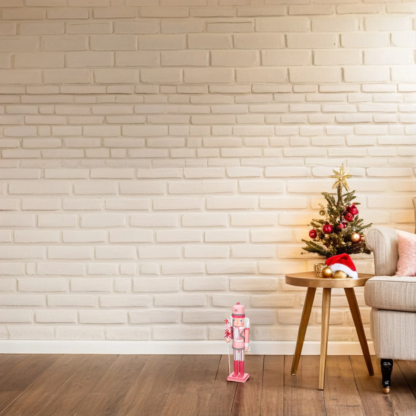 

Creative Nutcracker Soldier Ornament 38Cm Wood Christmas Decor Desktop Xmas Party Supplies Wooden Craft Figure Peppermint