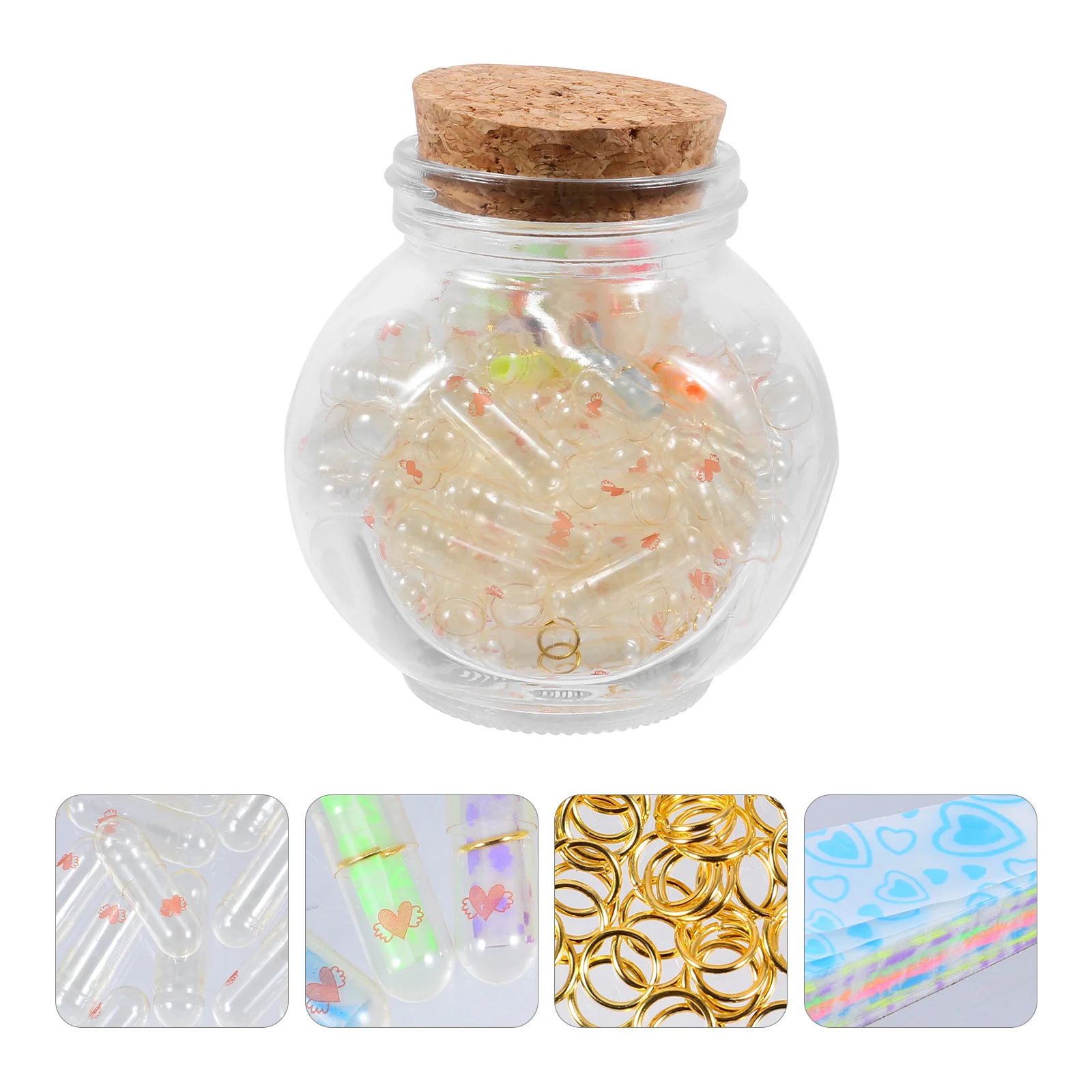 1 set Glow In The Dark Paper Notes Message Capsule For Love Letter Wishing Bottle Drift Bottle With Writing Sheet