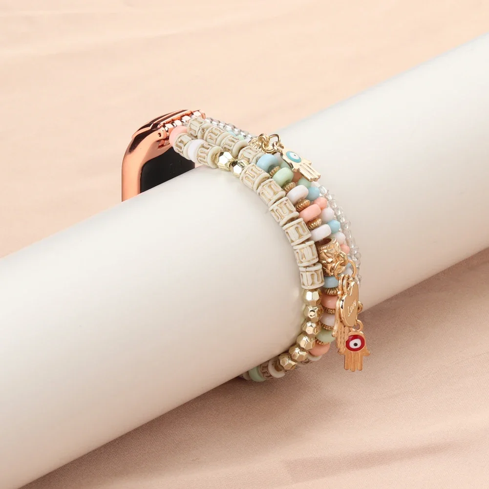 Xiaomi Mi Band 3用の弾性ストラップ,Xiaomi Mi Band 6,5,4,3,3用のスペアブレスレット