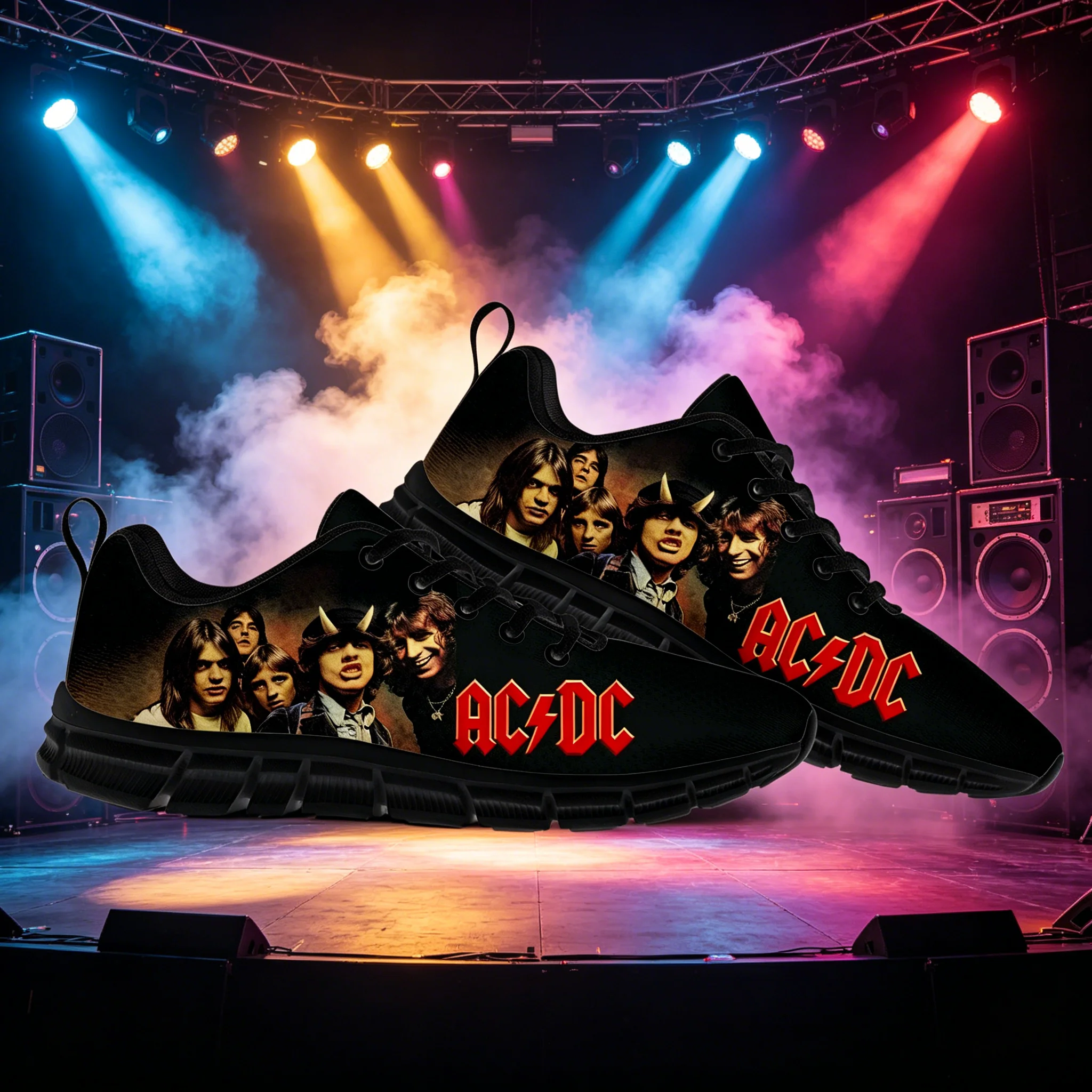 

AC Rock Band DC Theme Sneakers Custom Casual Walking Shoes For Men Women