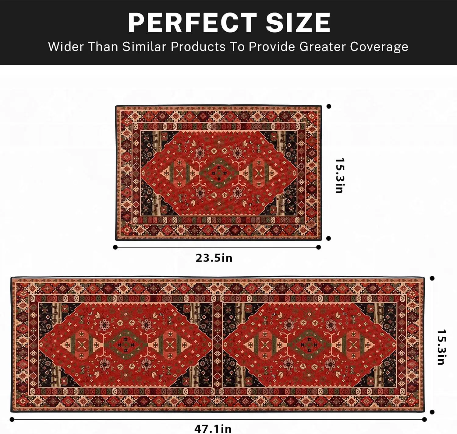 VIKAMA 1/2PCS Boho Crystal Velvet Floor Mat Non-Slip Entrance Doormat Home Decor Bedroom Hallway Balcony Strip Kitchen Rug