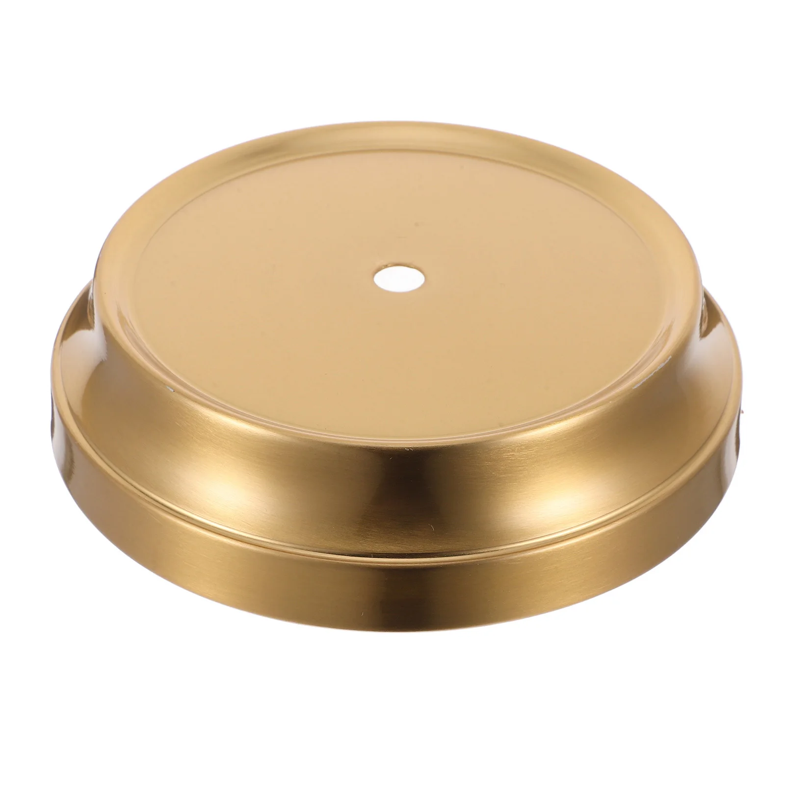 قاعدة حديدية مطلية بالنحاس، حامل مصباح طاولة مستدير، هيكل ضوء مكتب عالي التحمل، ملحق قاعدة مصابيح عالمية #2