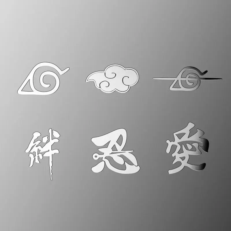 

Naruto Peripheral New Ultra-thin Metal Sticker Vortex Konoha Naruto Peripheral Computer Mobile Sticker